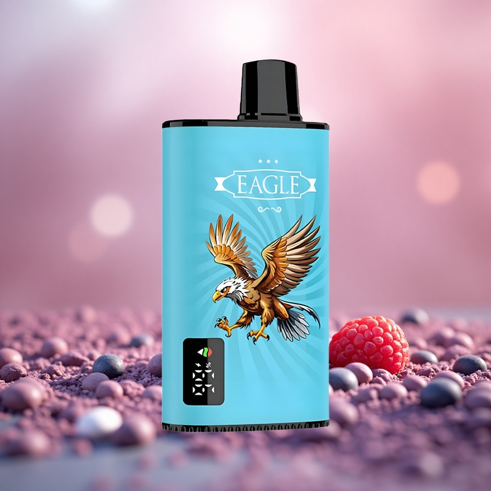 Blueberry Raspberry Masam JNR EAGLE Smart 23000 Puffs Aliran Udara Boleh Laras Vape Sekali Pakai