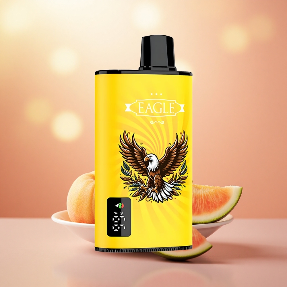 Peach Mangga Tembikai JNR EAGLE Smart 23000 Puffs Vape Sekali Pakai dengan Skrin Digital