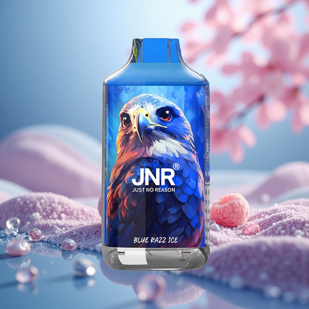 Ais Razz Biru JNR Falcon 16000 Puffs Gegelung Dwi Mesh Vape Sekali Pakai