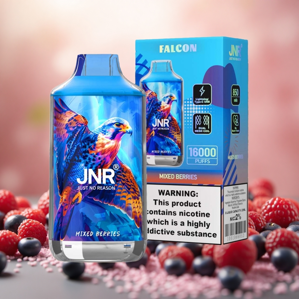 JNR Falcon Beri Campuran 16000 Puffs LED Pintar