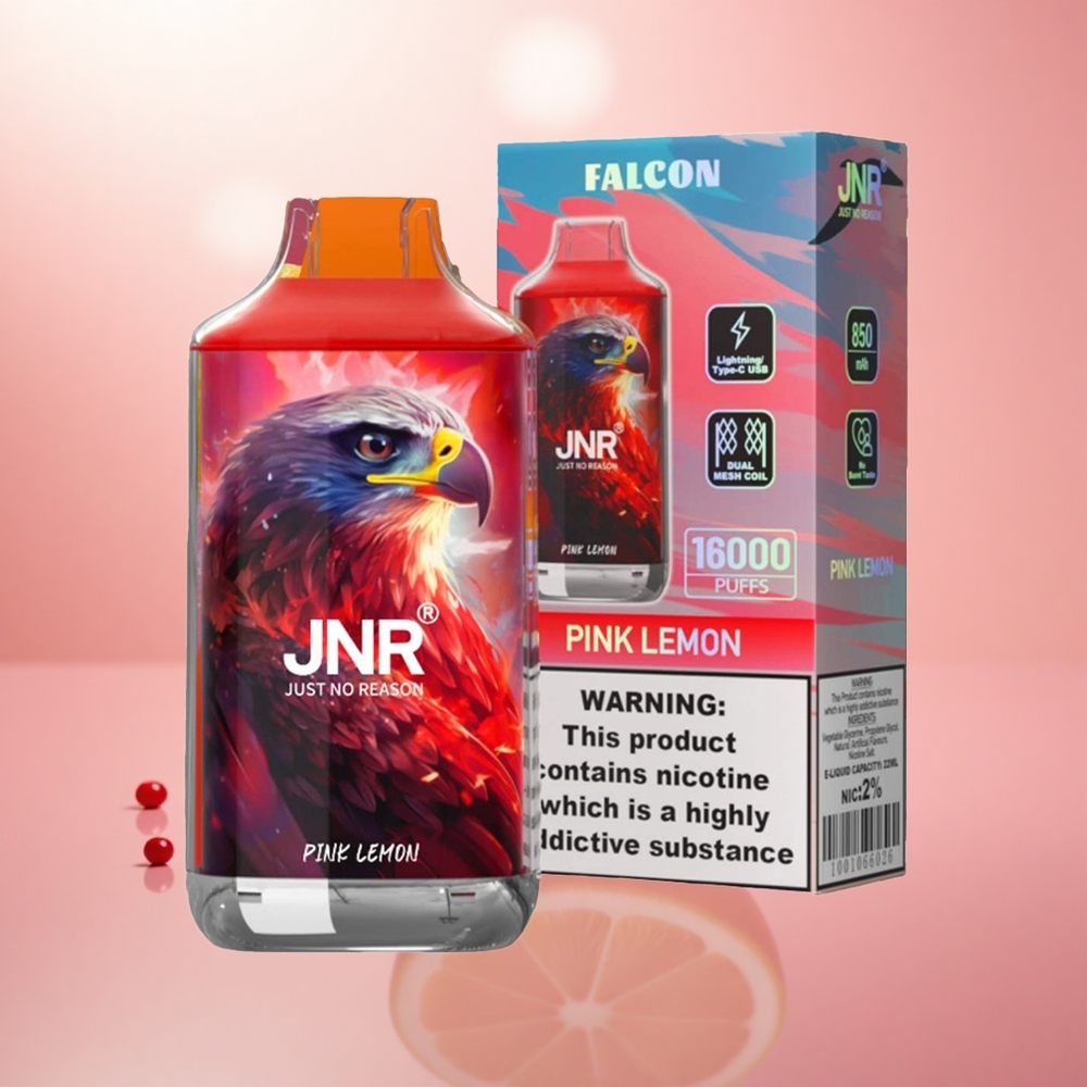 Limau Merah Jambu JNR Falcon 16000 Puffs Vape Sekali Pakai.