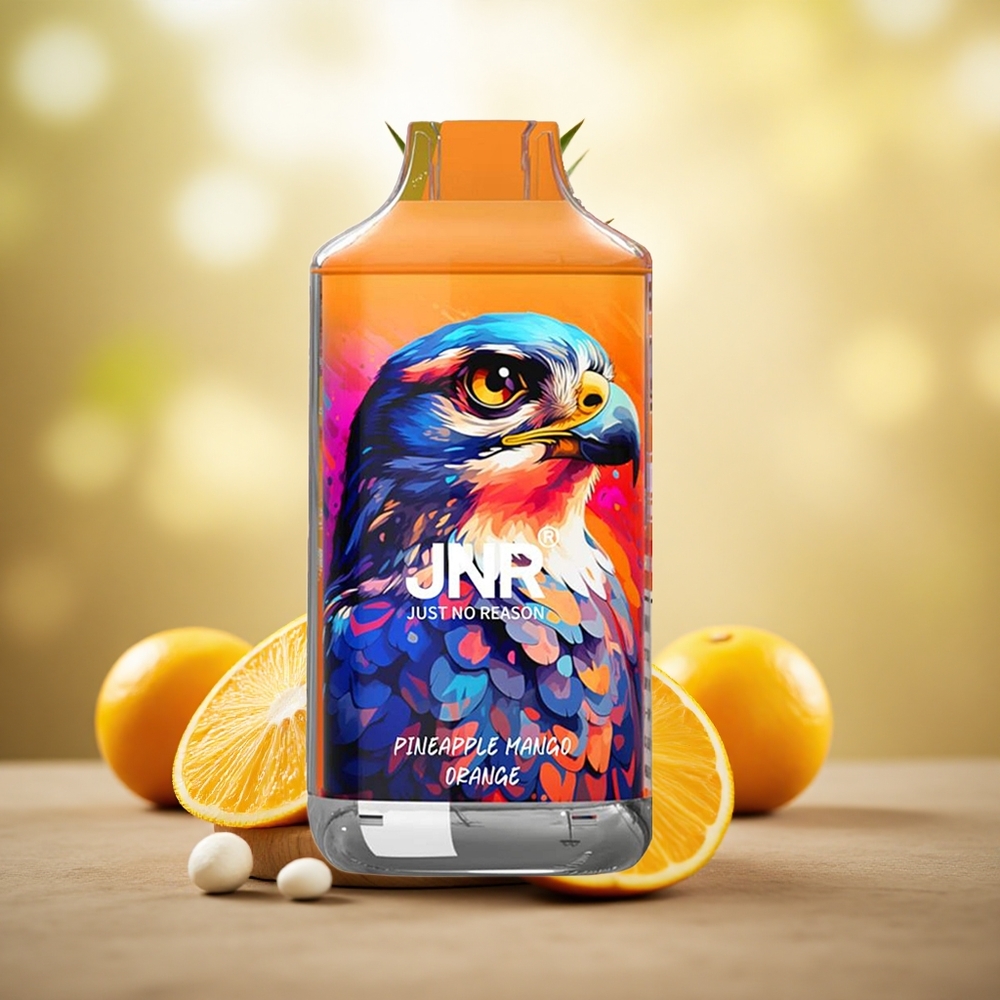 Nanas Mangga Oren JNR Falcon 16000 Puffs Kapasiti E-Cecair 22ml