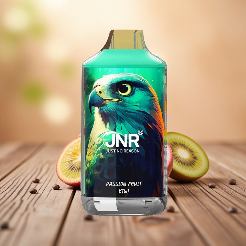 Passion Fruit Kiwi JNR Falcon 16000 Puffs Gegelung Dwi Mesh Vape Sekali Pakai