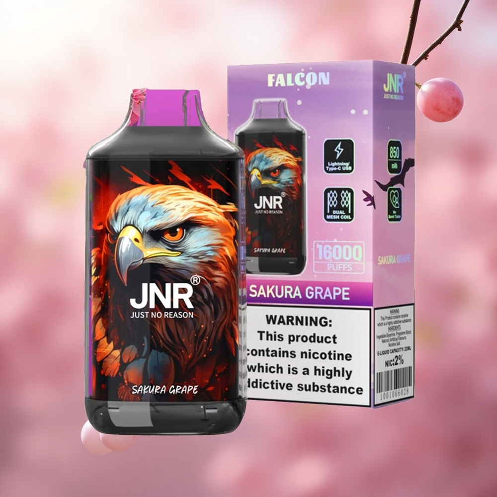 Sakura Anggur JNR Falcon 16000 Puff Gegelung Dwi Mesh Smart LED Display