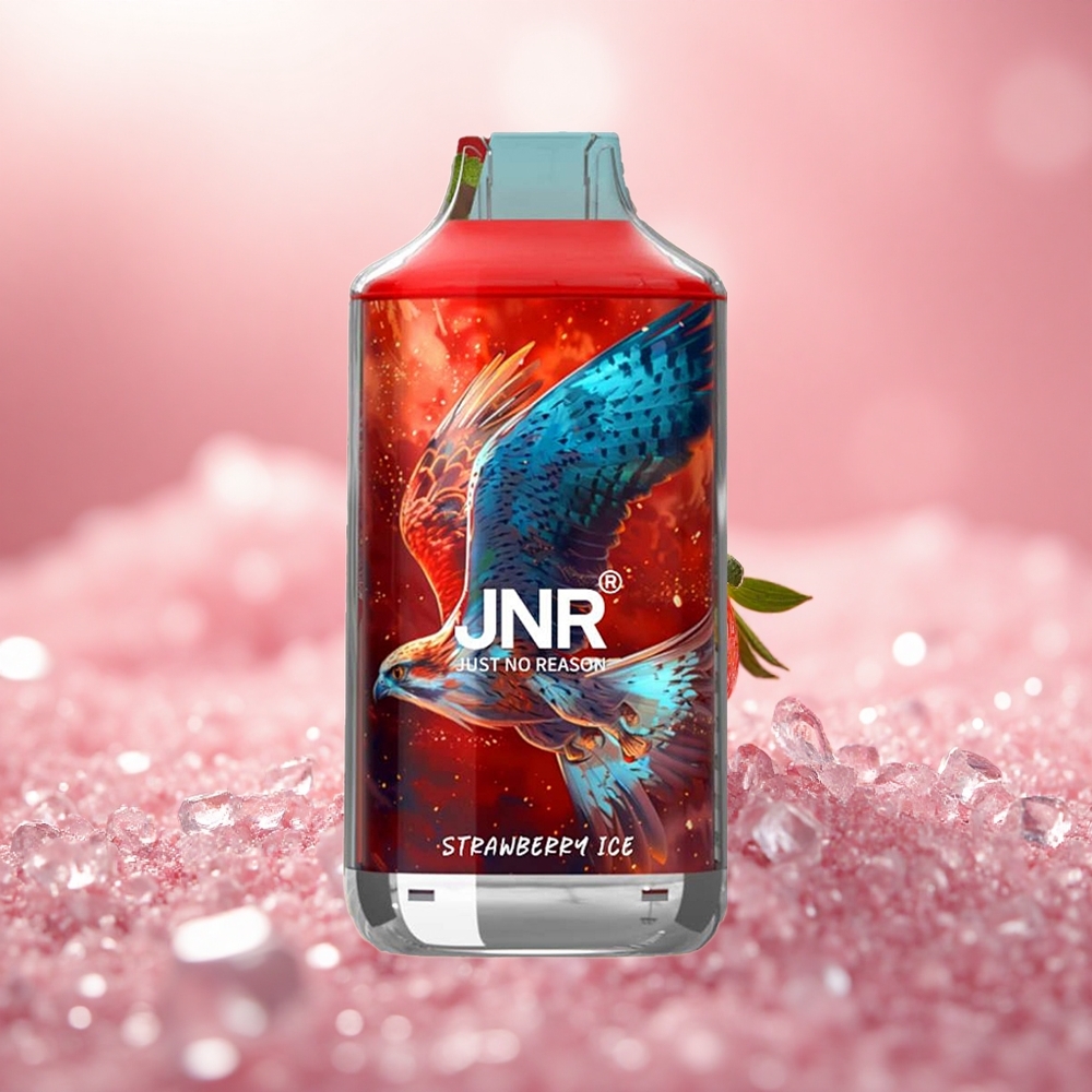 Strawberi Ais JNR Falcon 16000 Puff Gegelung Dwi Mesh