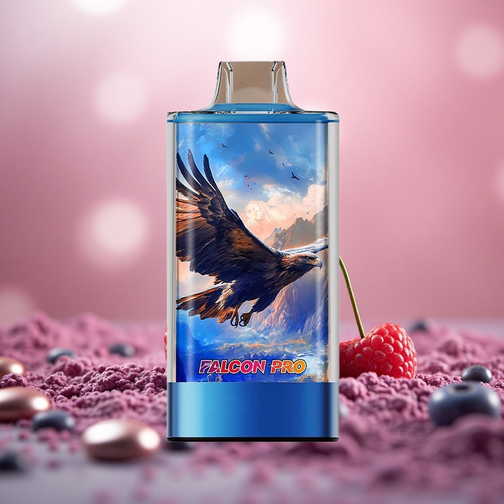 Biru Raspberry Ceri JNR Falcon Pro 28000 Puff Dwi Mesh Koil