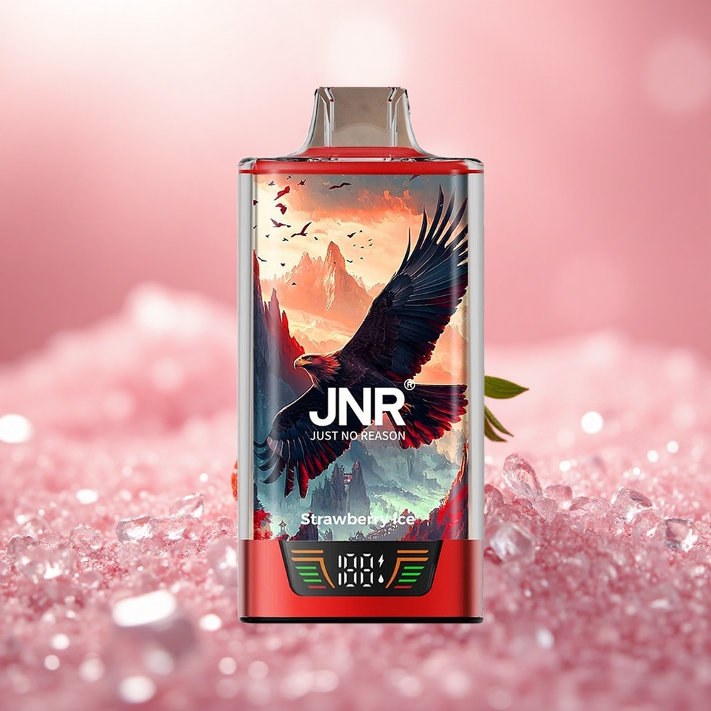 Strawberi Ais JNR Falcon Pro 28000 Puff Gegelung Dwi Mesh