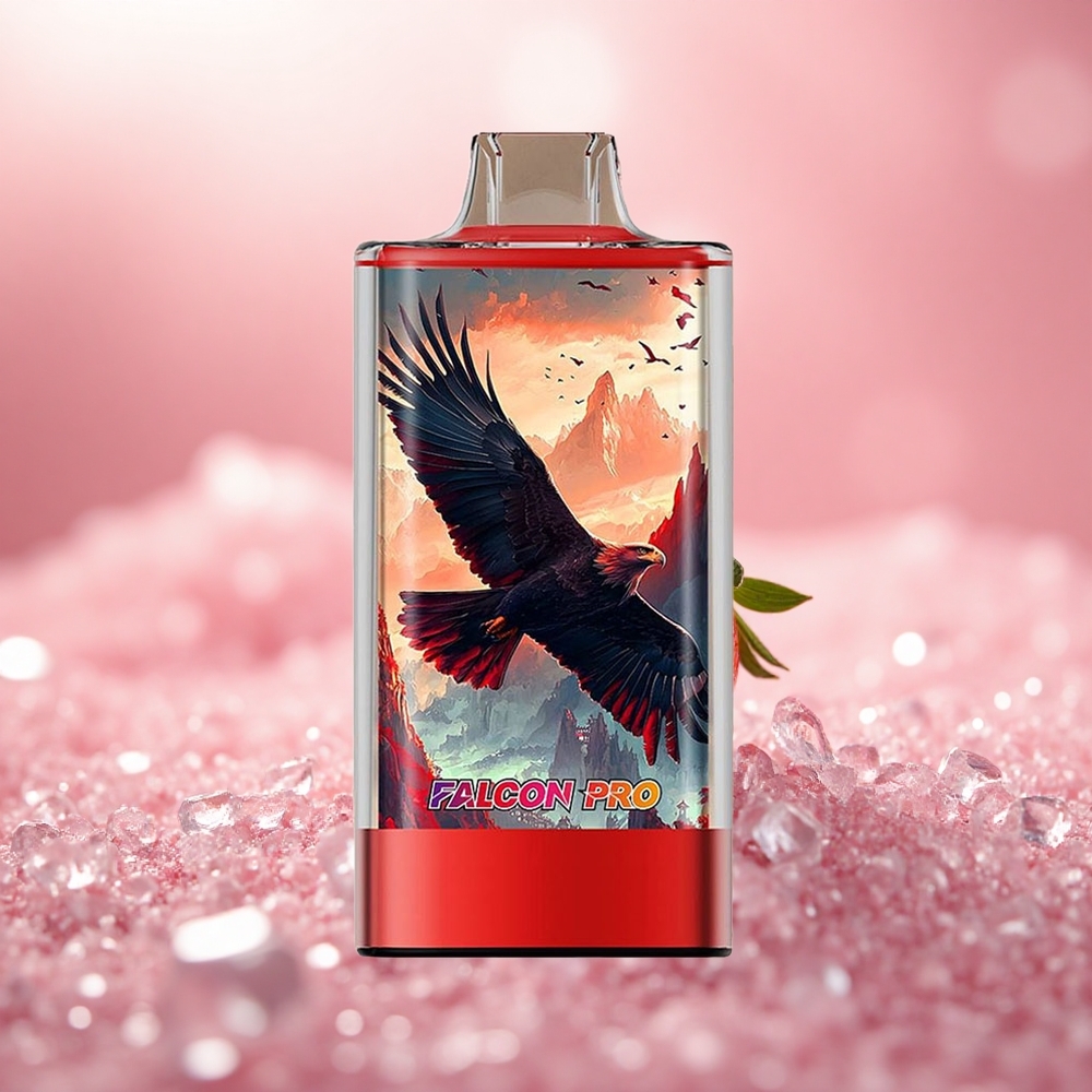 Strawberi Ais JNR Falcon Pro 28000 Puff Gegelung Dwi Mesh