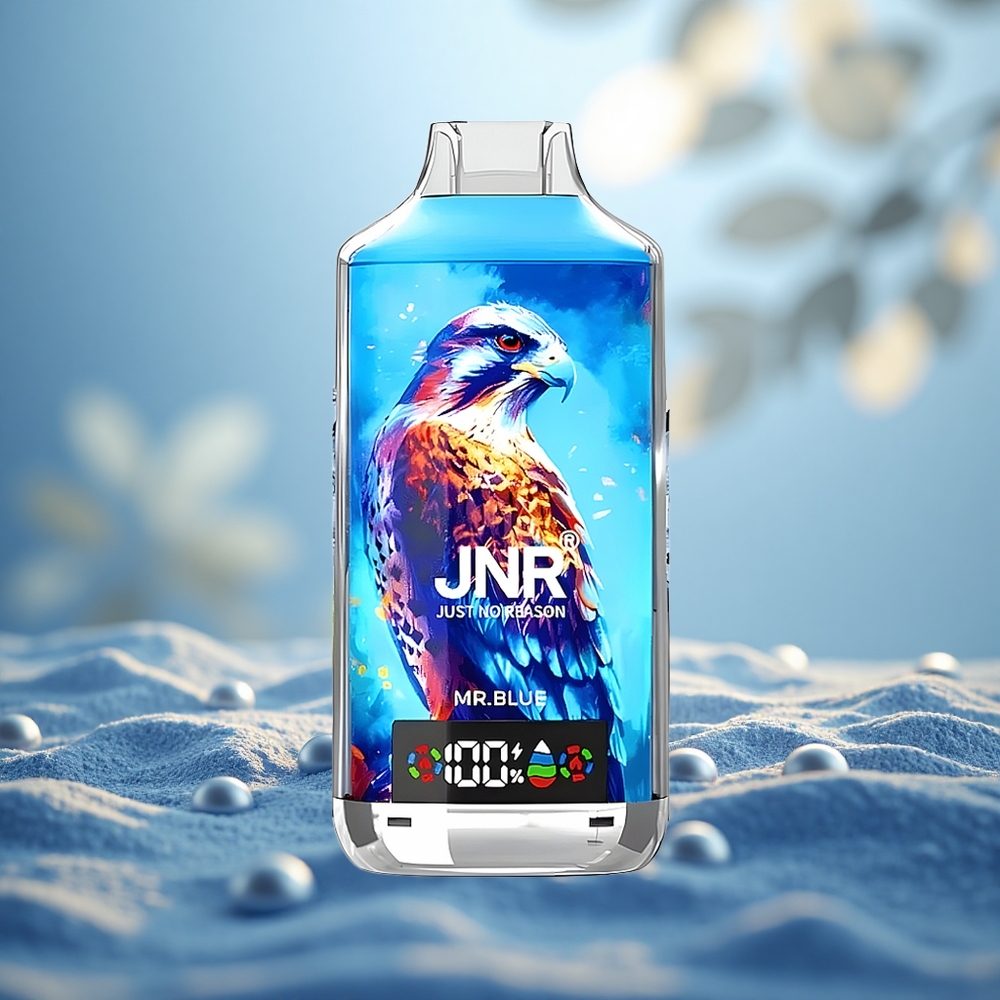 Biru Mr. JNR Falcon X 18000 Puff Kapasiti Cecair 24ml