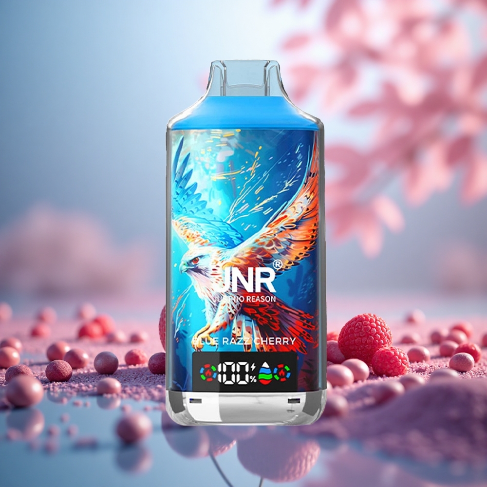 Blue Razz Cherry JNR Falcon X 18000 Puffs Gegelung Dwi Mesh