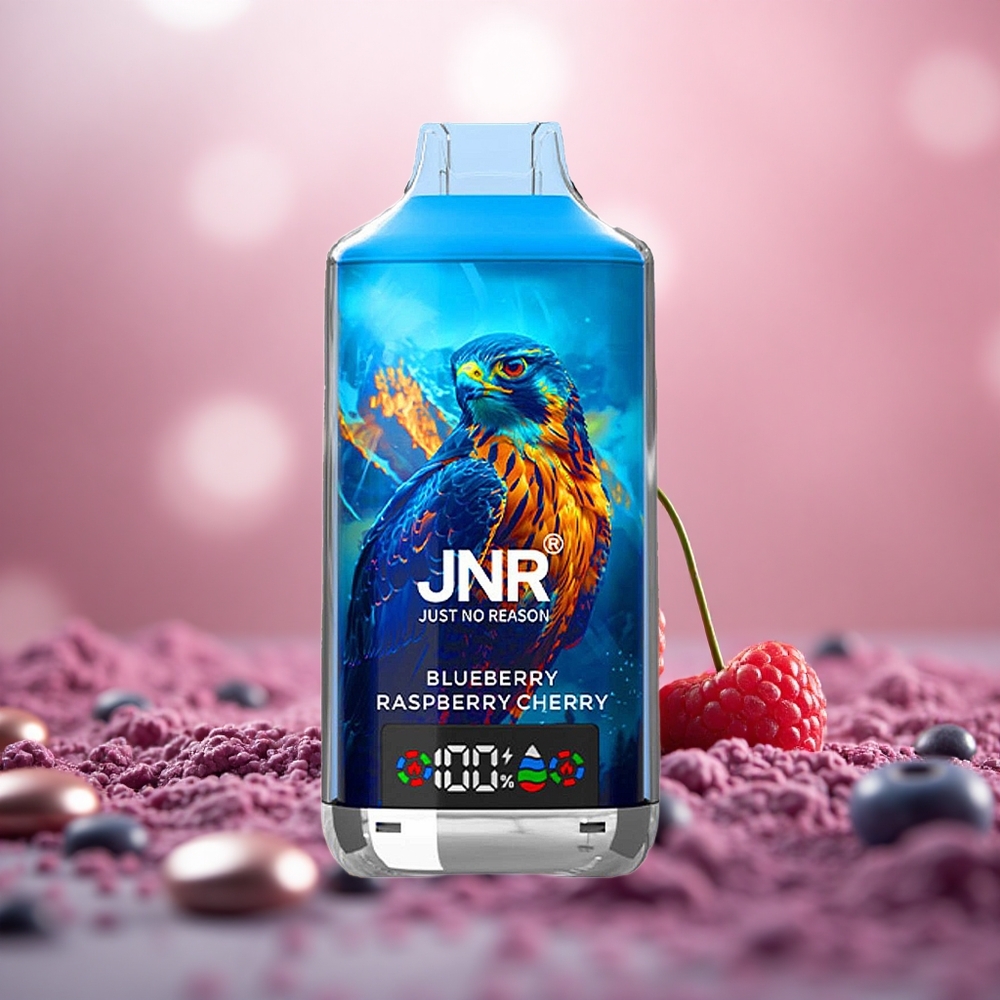 Blueberry Raspberry Cherry JNR Falcon X 18000 Puffs Gegelung Dwi Mesh Digital Display Type-C Quick Charge