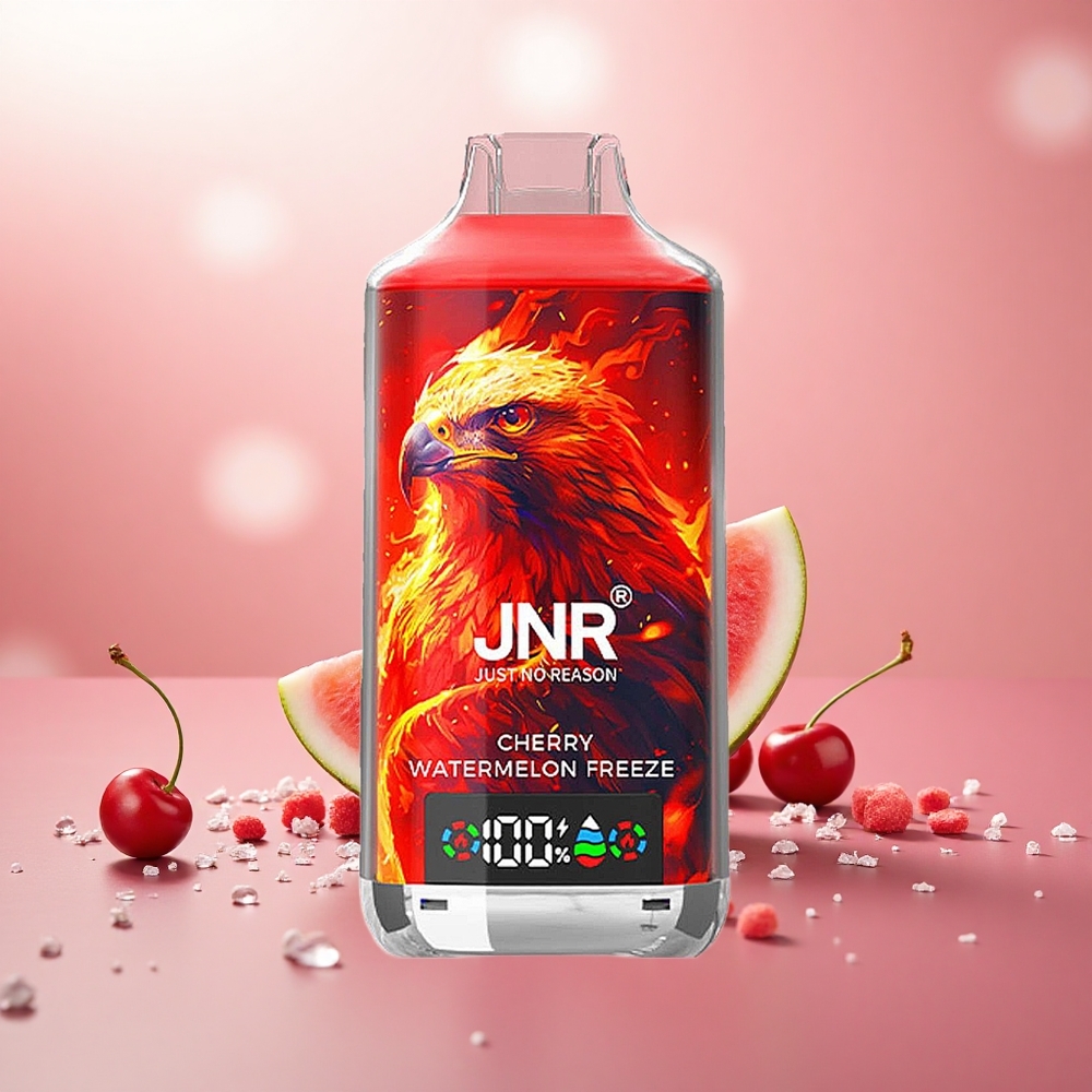 Cherry Tembikai Beku JNR Falcon X 18000 Puffs Gegelung Dwi Mesh