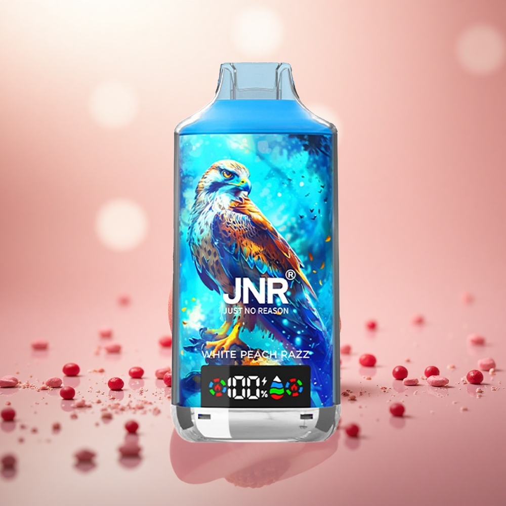 Putih Peach Razz JNR Falcon X 18000 Puff Gegelung Dwi Mesh Digital Display Type-C Quick Charge
