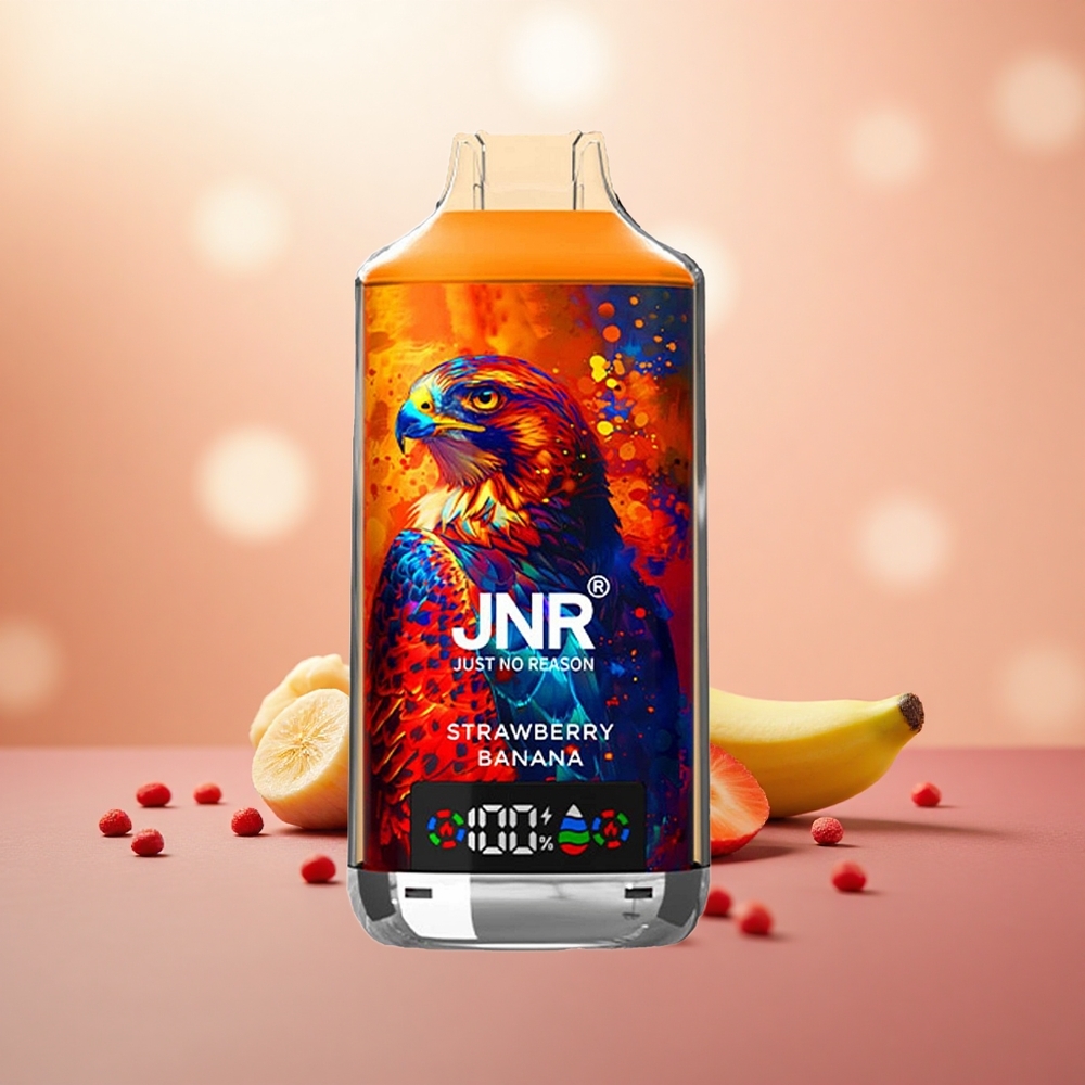 Strawberry Pisang JNR Falcon X 18000 Puff Gegelung Dwi Mesh