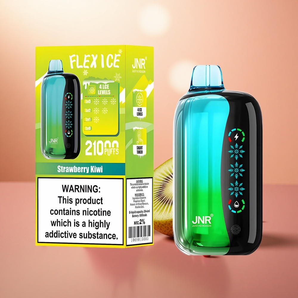 Strawberry Kiwi JNR Flex Ice 21000 Puff Skrin Sentuh