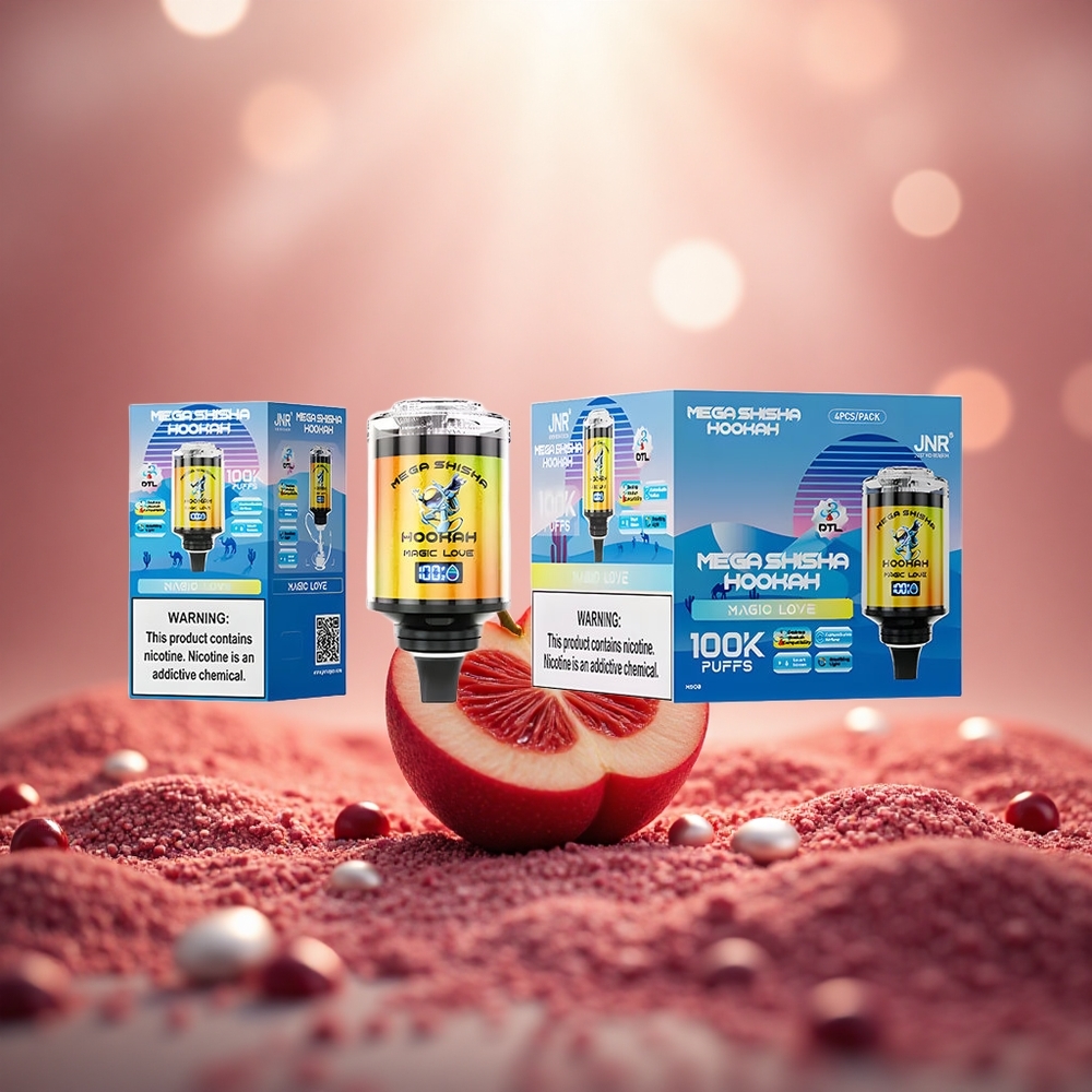 Cinta Ajaib JNR Mega Shisha Hookah 100K Sesuai Desktop 100000 Hisap Kapasiti 60ml Bateri 2200mAh