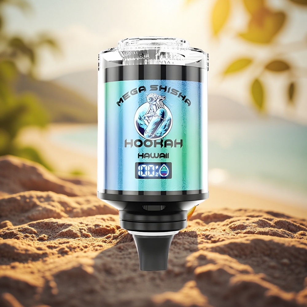 Hawaii JNR Mega Shisha Hookah 100K 100000 Puff 60ml e-Liquid 2200mAh Jenama Siri Desktop Keserasian Jenama