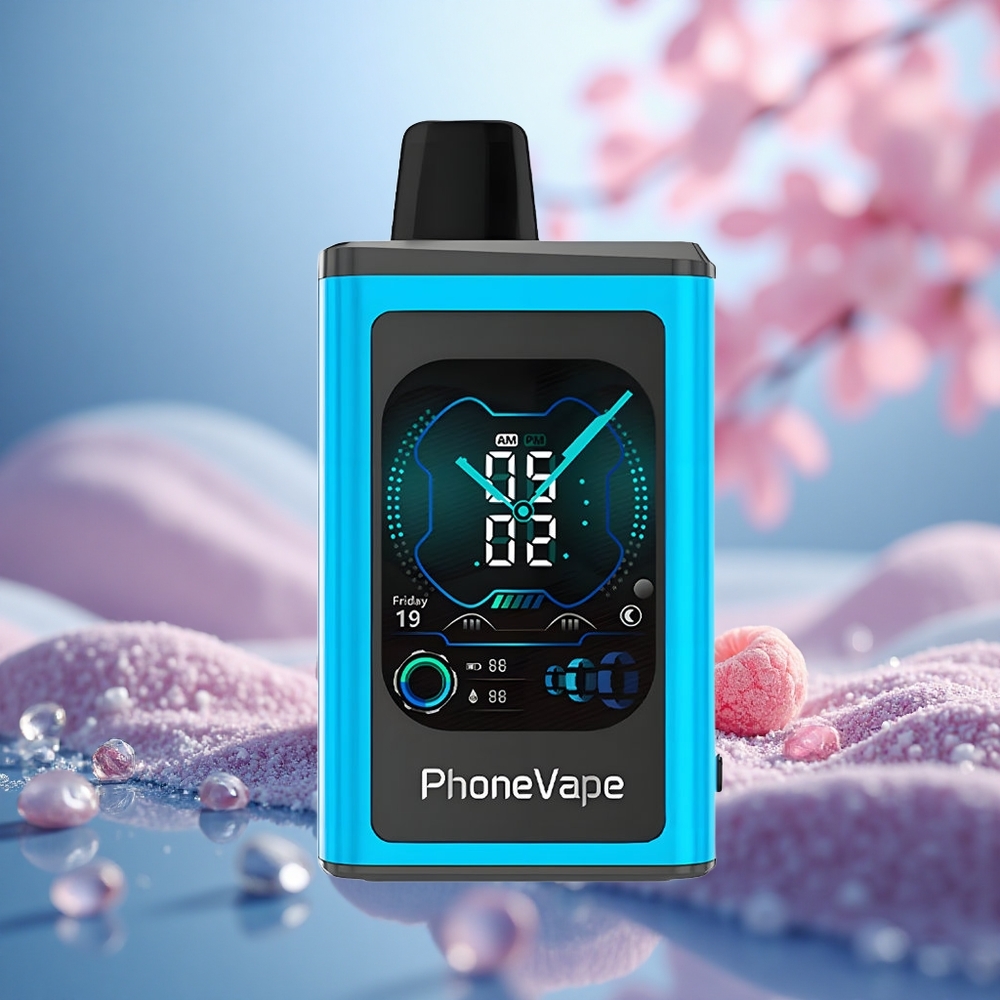 Ais Razz Biru JNR PhoneVape 30000 hisap Vape Sekali Pakai Bateri 850mAh Type-C