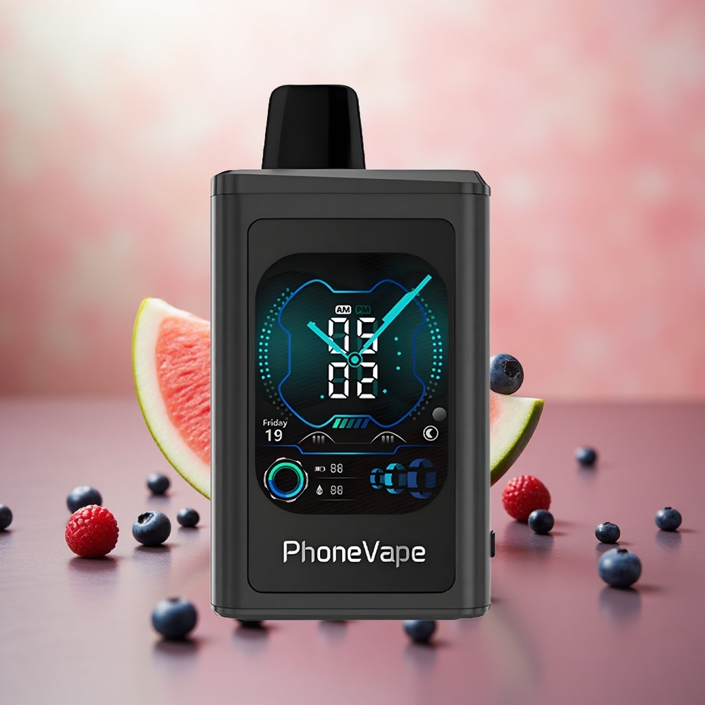 Blueberry Watermelon JNR PhoneVape 30000 Puff Aliran Udara Boleh Laras Vape Sekali Pakai