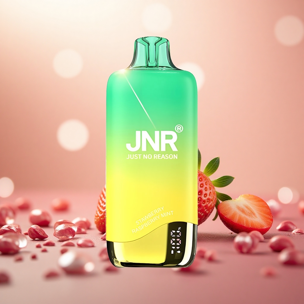 Strawberi Peachmint JNR Rainbow 10500 Puffs 18ml Tangki e-Cecair