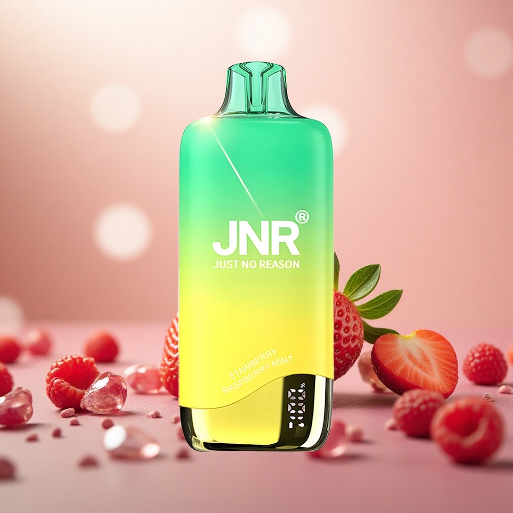 Strawberi Raspberry Pudina JNR Rainbow 10500 Puff 18ml Tangki e-Cecair