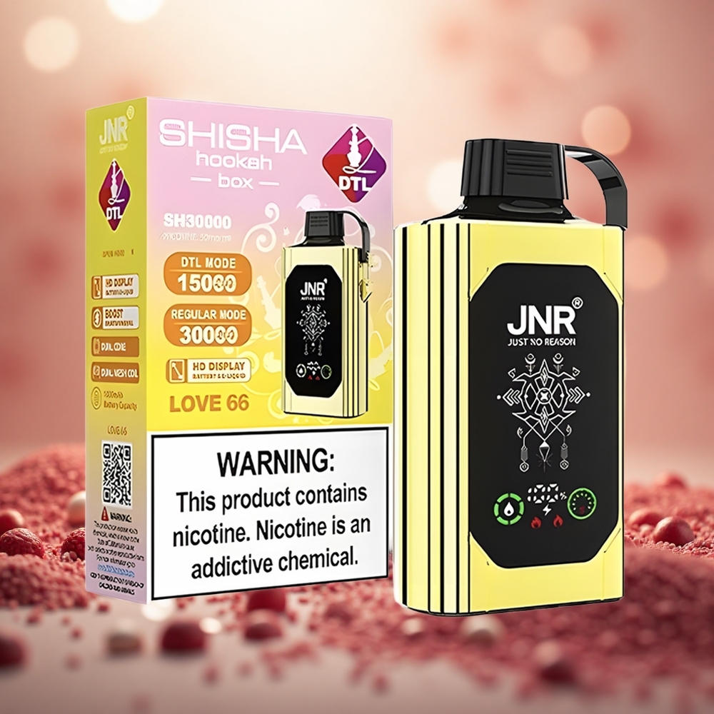 Cinta 66 JNR Shisha Hookah Box 20500 Hisap Vape Sekali Pakai Gegelung Dwi Mesh