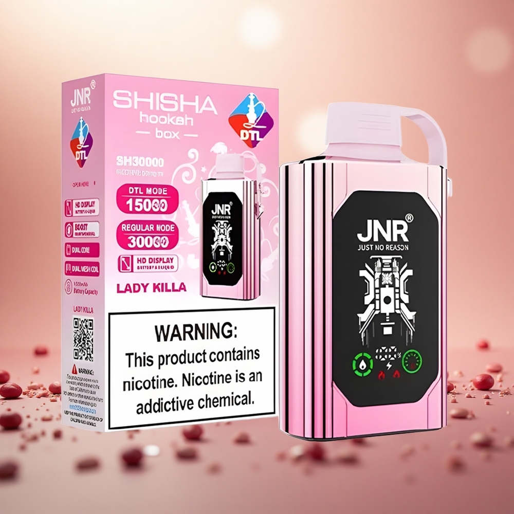 Lady Killa JNR Shisha Hookah Box 20500 Puffs 25ml Gegelung Dwi Mesh Type-C