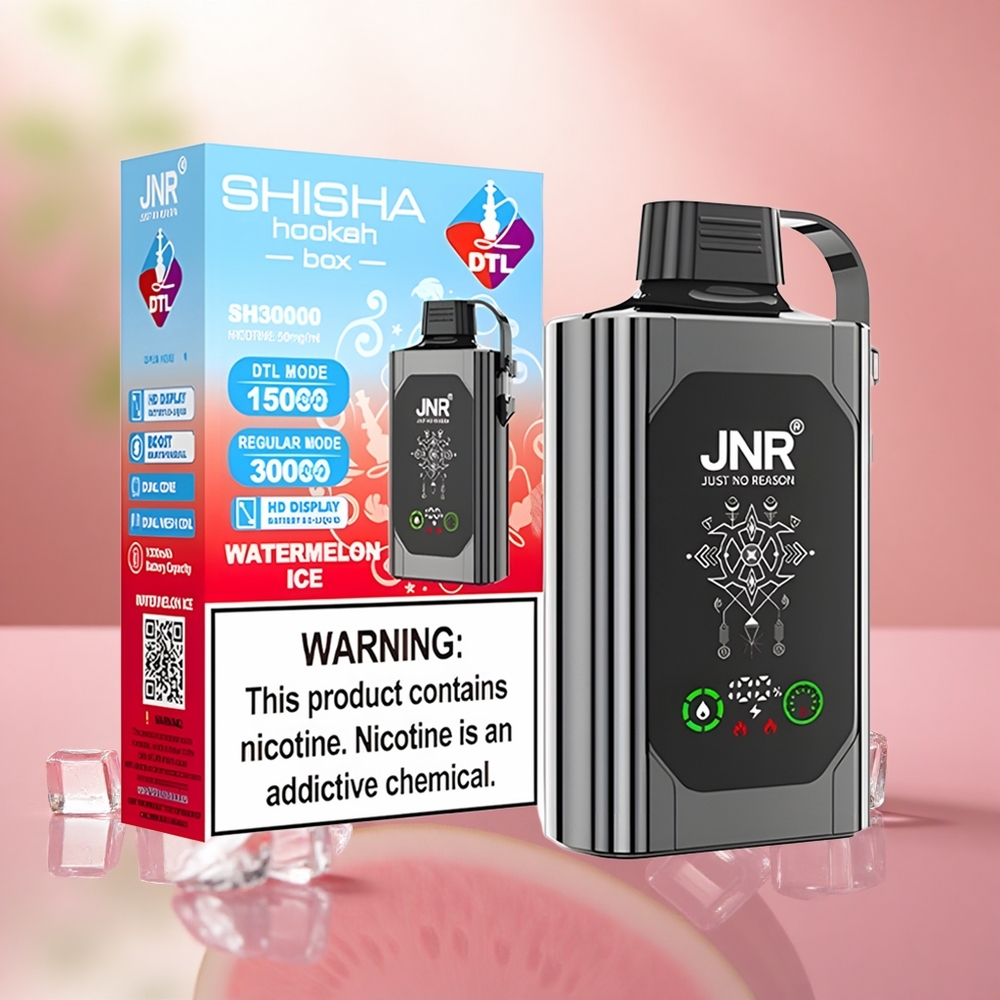 Tembikai Ais JNR Shisha Hookah Box 20500 Puffs 25ml Gegelung Dwi Mesh Type-C Quick Charge