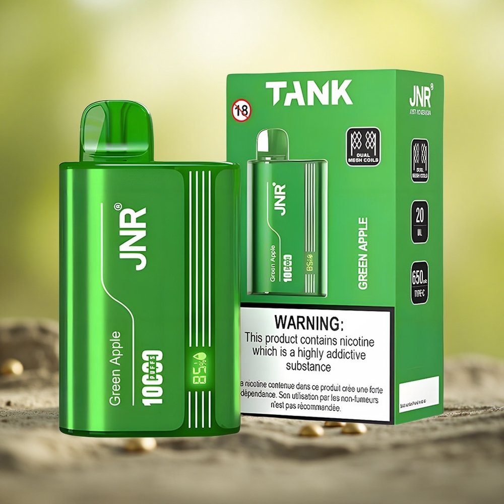 Epal Hijau Peach Pir JNR Tank 10000 Puffs Sesuai Aliran Udara