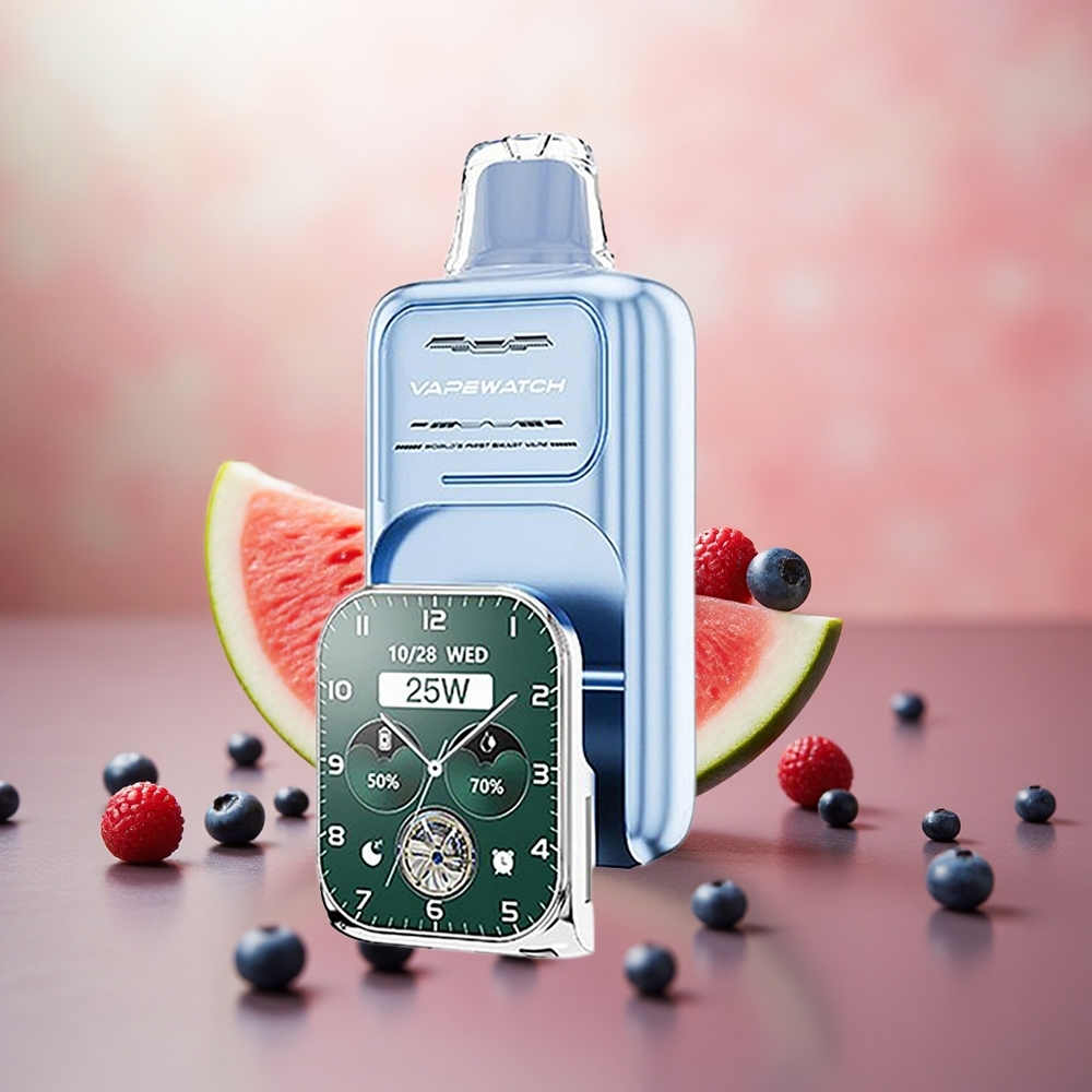 Blueberry Watermelon JNR VapeWatch 30000 Puffs Gegelung Dwi Mesh