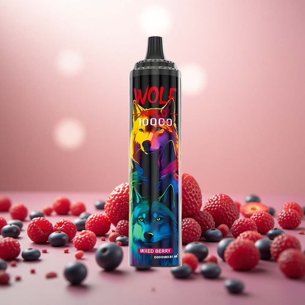 Berbilang Beri JNR Wolf Niplo 10000 Puffs 1.0 Ohm Mesh Coil 650mAh 20ml Type-C