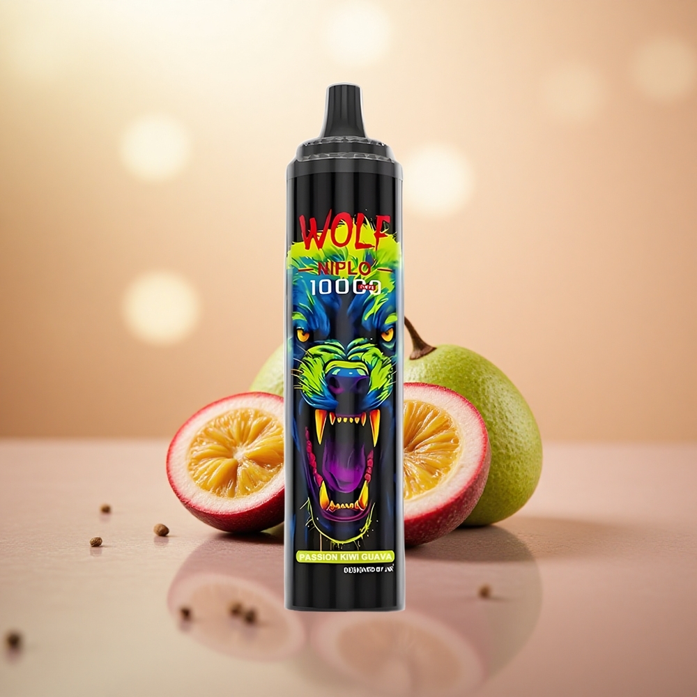 Markisa Kiwi JNR Wolf Niplo 10000 Puff 20ml Kapasiti Cecair E