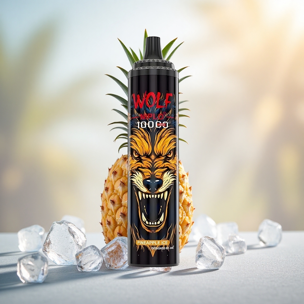 Nanas Ais JNR Wolf Niplo 10000 Puf Jenama Asal 20ml 1.0 Ohm Jenis-C Pantas