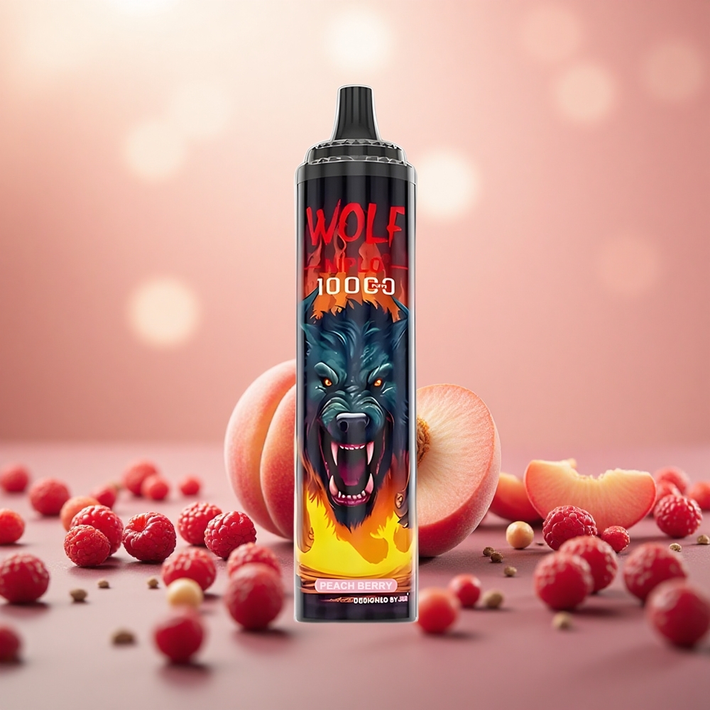 Picah Beri JNR Wolf Niplo 10000 Puffs 20ml Jenis-C Pantas