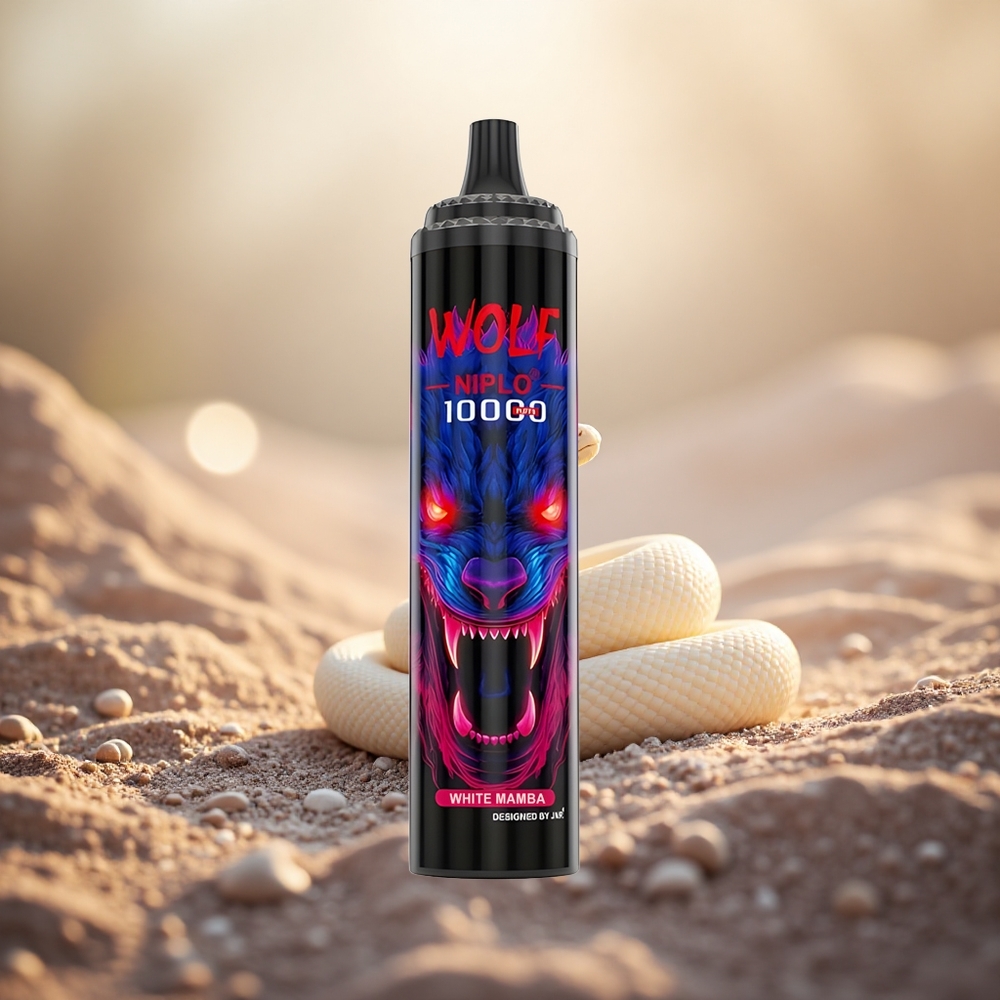 Ular Putih JNR Wolf Niplo 10000 Puff 20ml Mesh Coil