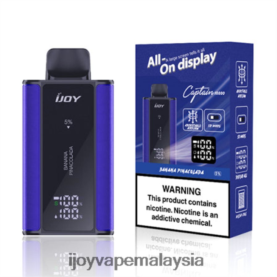 iJOY Bar Captain pakai buang 264RJ495 - iJOY Vape Price gula-gula kapas strawberi